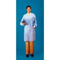 Keystone Safety SMS Lab Coat, 3 Pockets, Knit Wrists, Snap Front, Knit Collar, White, 4XL, 30/Case LC3-WK-SMS-4XL